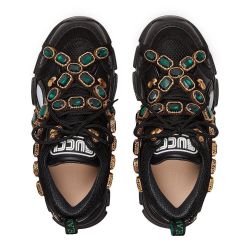 Brand New Size 9 Black GUCCI Flashtrek Sneakers 
