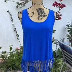 Tank Top With Fringe Size L