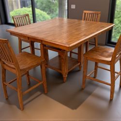 Jofran Furniture 544 Series Extending Dining Table & 4 Chairs Set