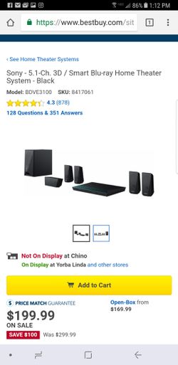 Sony bdve3100 home theater system.
