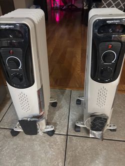 Two Amazon Basics Oil-Filled Radiator Heaters – Lot of 2