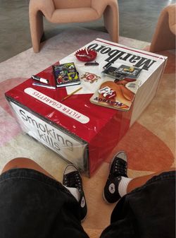 Custom Marlboro Cigarette Box Coffee Table Decor