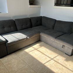 Grey Sectional Sofa for Sale – Price Negotiable*