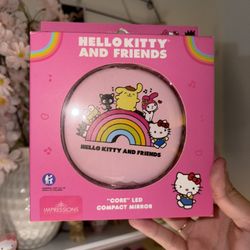 Hello kitty and friends pink compact mirror 