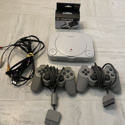 PSONE PlayStation 1 Console With Controllers 