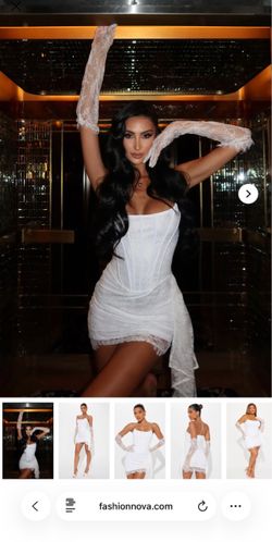 White lace corset dress - size L