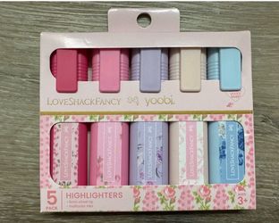 Love Shack Fancy x Target Yoobi 5 Pack Highlighters New