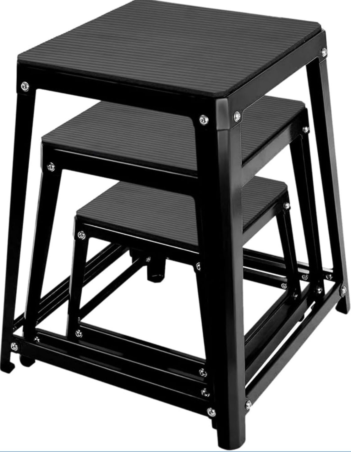 Plyometric Platform Box 12/18/24Inch Steel Fitness Exercise Jump Box for Home Gym Plyometric Jumping Exercise Fit Training