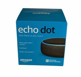 Echo Dot (3rd Generation) Smart speaker with Alexa - Charcoal - NEW in BOX