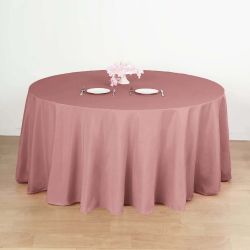6 Table Cloths Dusty Pink 108 Round 