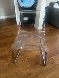 Clear Acrylic Chair with Chrome Legs