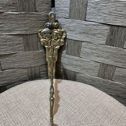 Rare Antique Brass Wall Hook