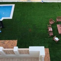 Artificial Grass Pool Deck Installation 