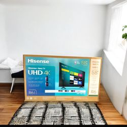 HD358 58” Hisense Roku 4k led Uhd tv