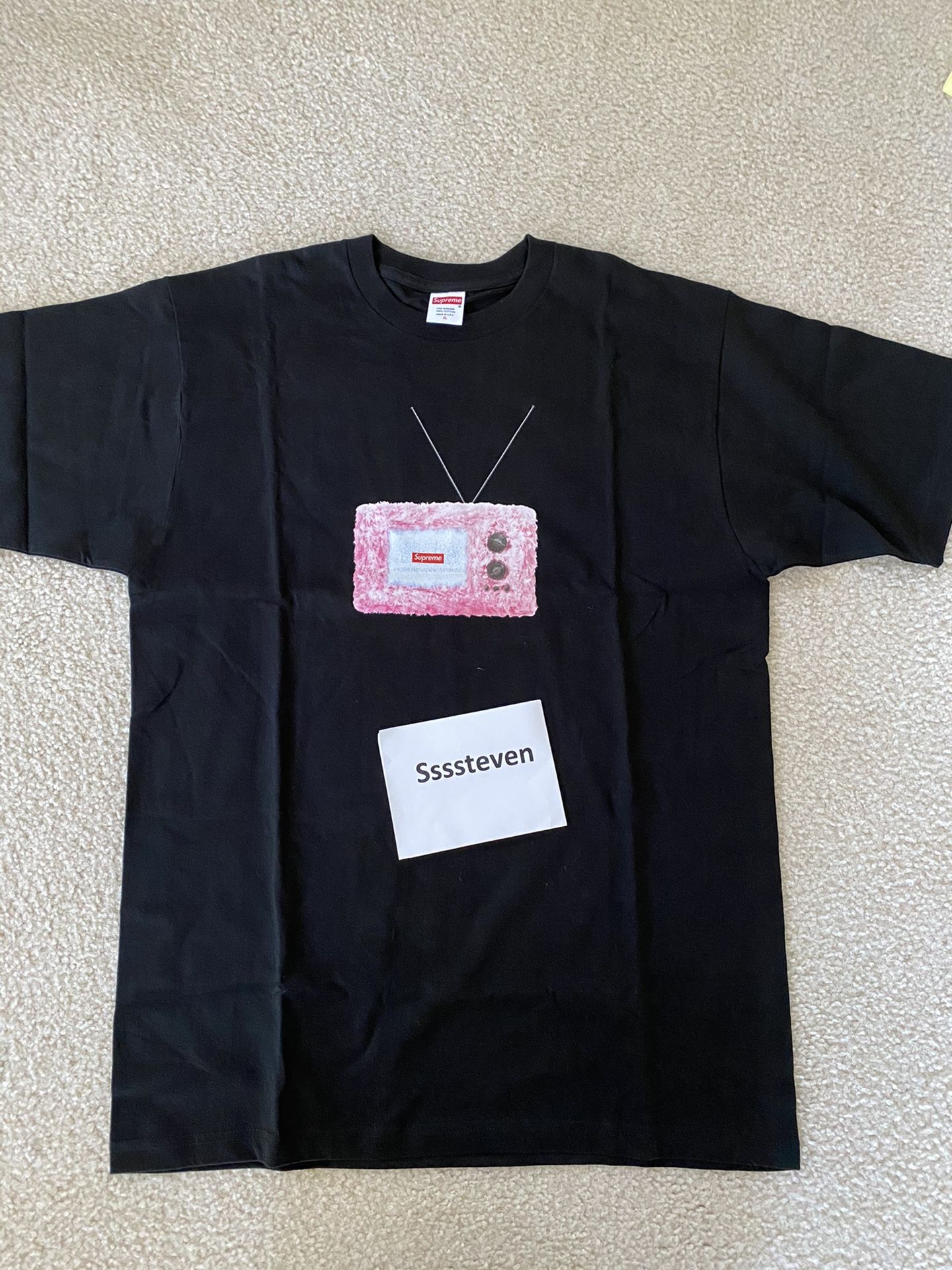 Supreme SS18 TV Tee Black Sz XL