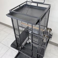 Brand New $130 Large 61” Tall Bird Cage with Rolling Stand Playtop for Parakeets Parrots Conures Cockatiel 