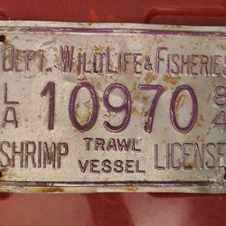 Vintage 1984 Shrimp Vessel Memorabilia