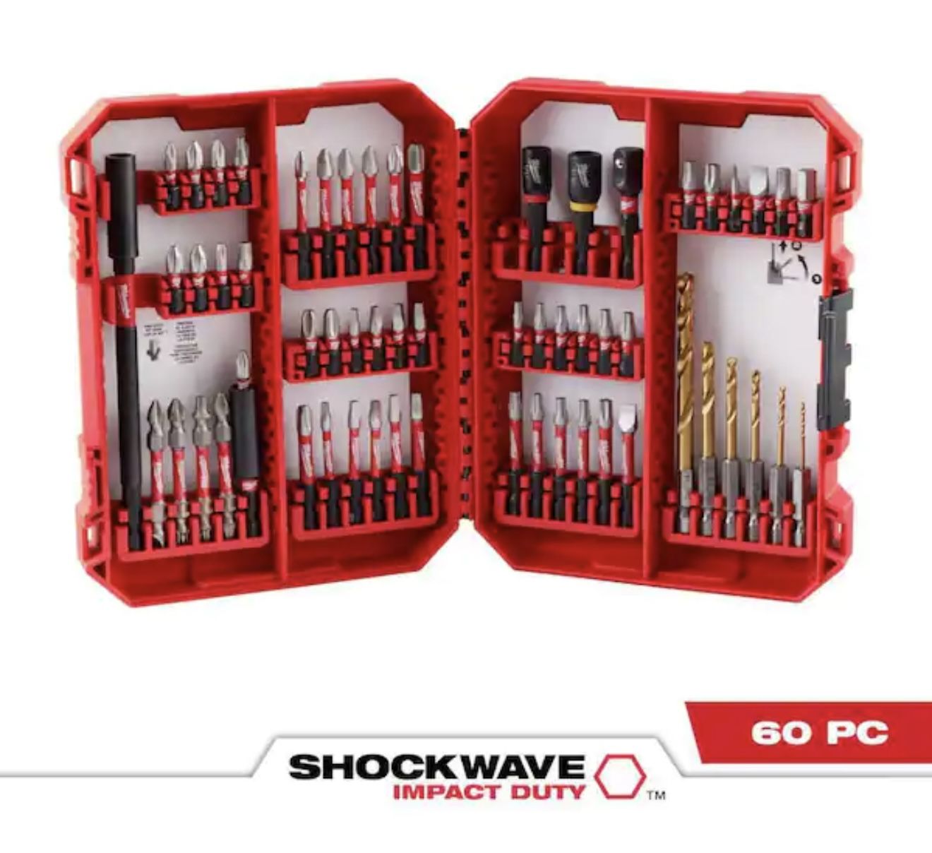 Milwaukee SHOCKWAVE Impact Duty Alloy Steel Screw Driver Bit Set (60-Piece