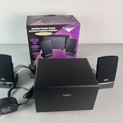 Accent  Acoustics S-3006 3-piece Amplified speaker system Tested
