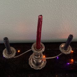 Baroque Wallace Silver Plated Convertible Candelabra 