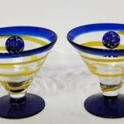 2 Pc Set Vintage Royal Caribbean Glasses