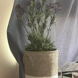 Fake Plant With Chrome Cross