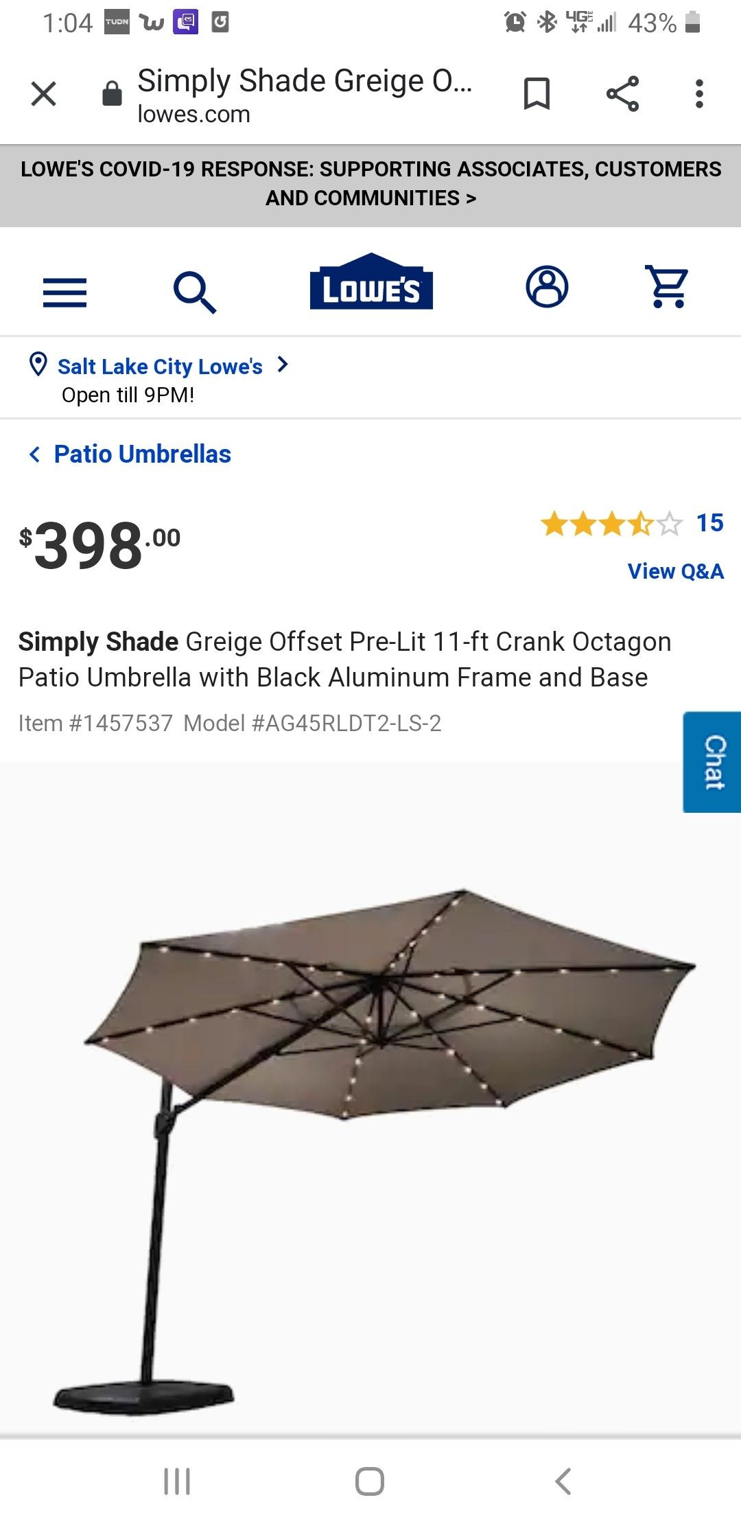Umbrella con luces