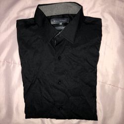 Wall Street Black Men’s Dress Shirt Size S