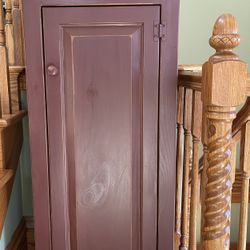 Dark Red Cabinet With 3 Shelves