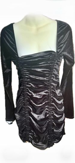 Sexy Black Velvet Dress Sz Med