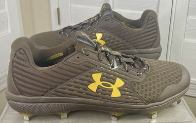 Under Armour Yard Brown/Yellow ‘Microtips’ Metal Baseball Cleats - (contact info removed)-200 - Men’s Size 15 - New