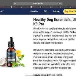 Brand New 5 Bottles K9 Pro Dog Supplement