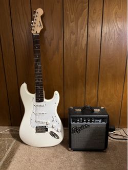 Fender Squier with new fender practice amp