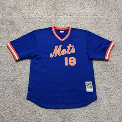 Mitchell & Ness NY Mets #18 Jersey Men’s XL Cooperstown Authentic Collection
