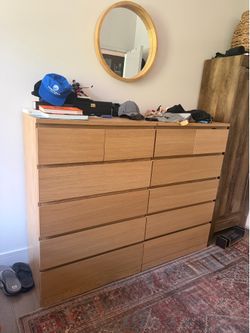 Light brown wood dressers