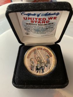 Colorized U.S. Silver Eagle Dollar Coin