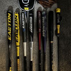 Baseball Bat Helmet Glove 