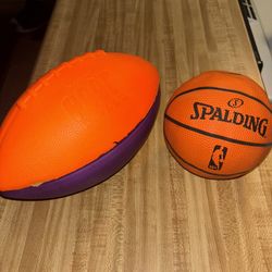 Foam Football And Spalding Mini Basketball 