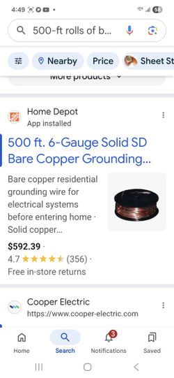 500 Ft #6 Bare Copper