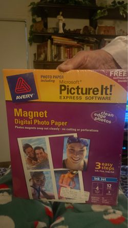 Avery magnet digital photo paper with software