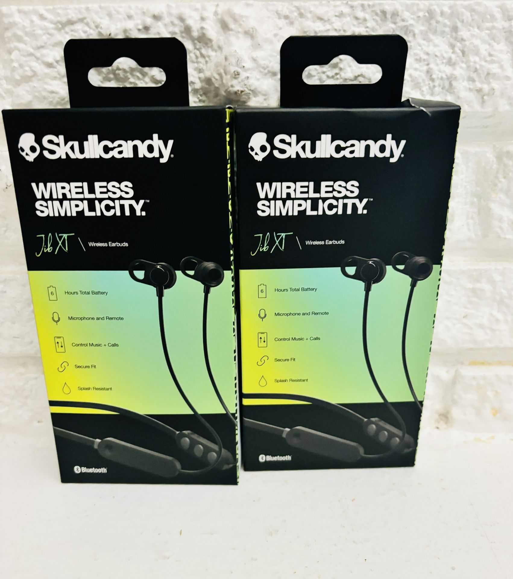 Skullcandy set of 2 Skullcandy Jib XT Bluetooth Wireless in-Ear Earbuds, Black