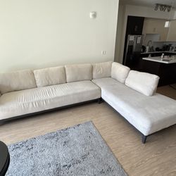 Couch For Sale, Grey/White. Big. Upholstery 