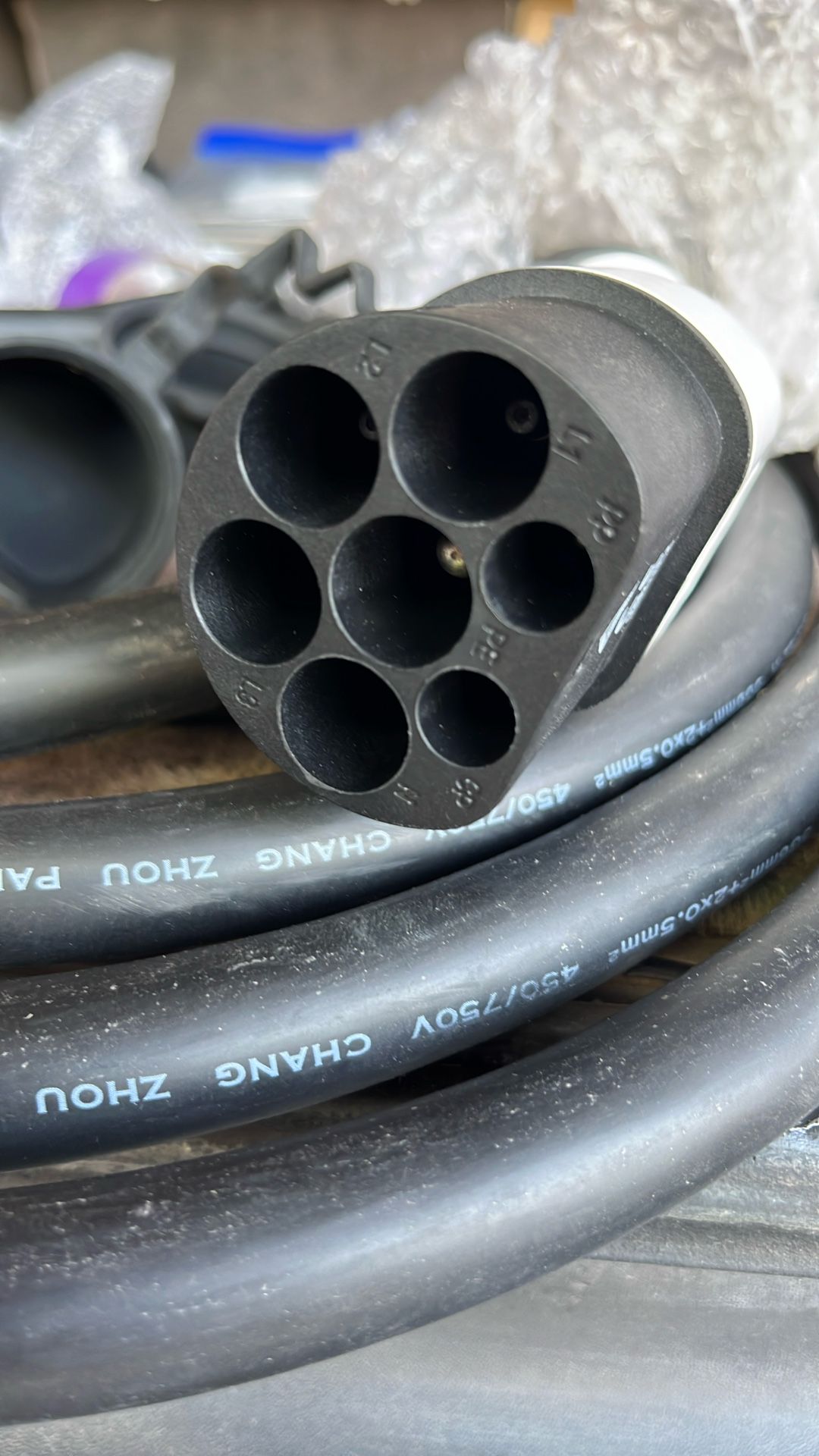 New Duosida Type 2 EV charging plug or adapter