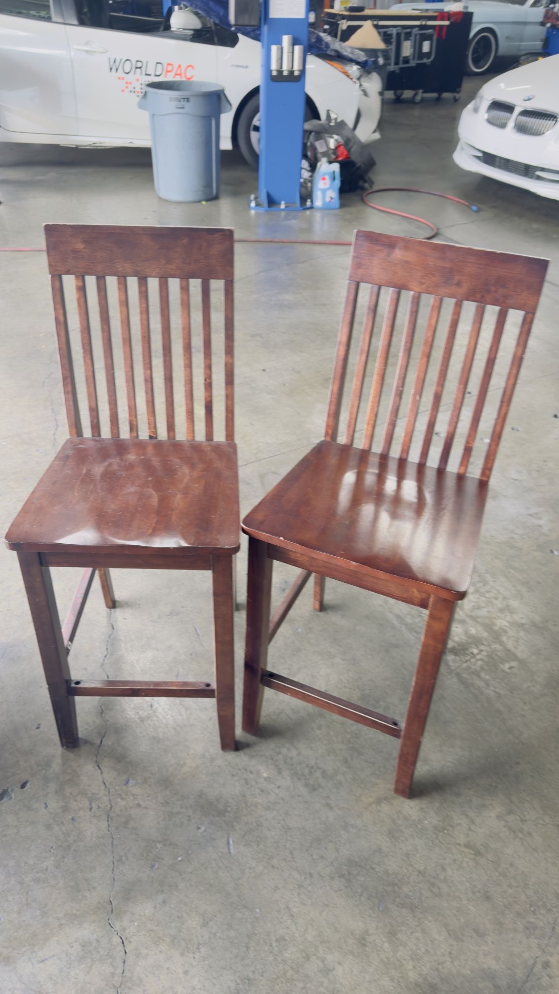 2 Chairs With Table Lamp And Foot Stool
