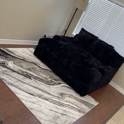 Snuggle Black Double Chaise 