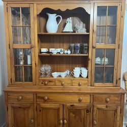 2 Piece Wood Hutch 