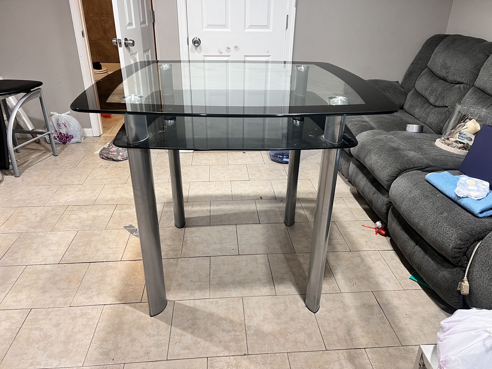 Glass Kitchen Table At