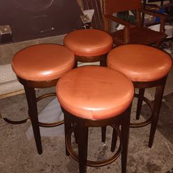 Leather Top Bar Stools