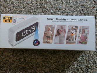Smart Digital Desk Clock & Home Security Camera - HD Wi-Fi