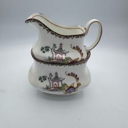 Paragon Antique Star Bone China Sugar Bowl and Creamer Hand Painted Yellow Trim